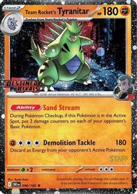 Team Rocket's Tyranitar (Prerelease) [Staff] — Miscellaneous Cards & Products
