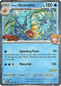 Misty's Gyarados (Prerelease) [Staff] — Miscellaneous Cards & Products