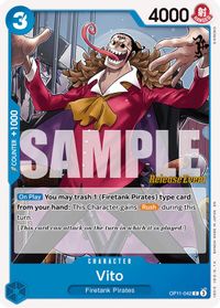 Vito — A Fist of Divine Speed Release Event Cards