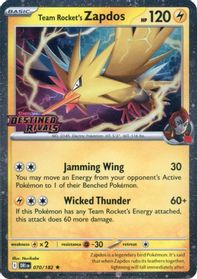 Team Rocket's Zapdos (Destined Rivals Stamp) — Miscellaneous Cards & Products