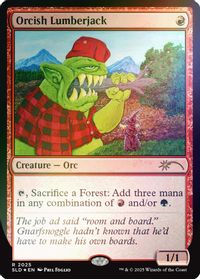 Orcish Lumberjack (2025) (Rainbow Foil) — Secret Lair Drop Series
