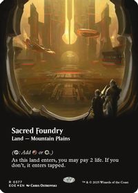 Sacred Foundry (Borderless) (Galaxy Foil) — Edge of Eternities