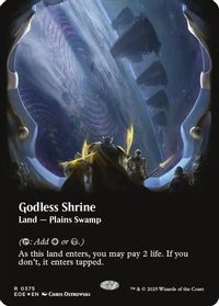 Godless Shrine (Borderless) (Galaxy Foil) — Edge of Eternities