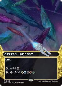 Crystal Quarry (0100) (Borderless) (Galaxy Foil) — Edge of Eternities: Stellar Sights