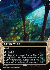 Swarmyard (0132) (Borderless) (Galaxy Foil) — Edge of Eternities: Stellar Sights