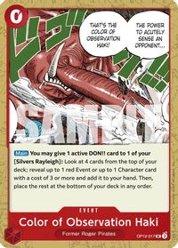 Color of Observation Haki — Legacy of the Master