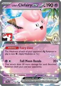 Lillie's Clefairy ex - 056/159 — Prize Pack Series Cards