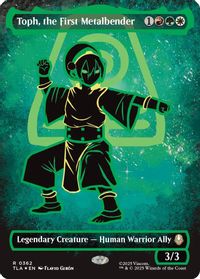 Toph, the First Metalbender (Borderless) (Neon Ink Foil) — Avatar: The Last Airbender