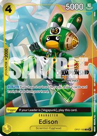 Edison (CS 25-26 Celebration Pack) — One Piece Promotion Cards