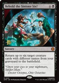 Behold the Sinister Six! — Prerelease Cards