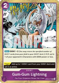 Gum-Gum Lightning (Pirate Foil) — Premium Booster -The Best- Vol. 2