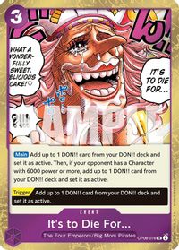 It's to Die For (Pirate Foil) — Premium Booster -The Best- Vol. 2