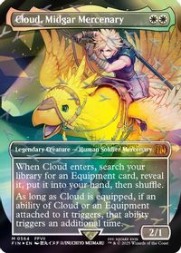 Cloud, Midgar Mercenary (Borderless) (Chocobo Track Foil) — FINAL FANTASY