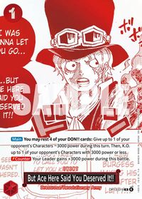 But Ace Here Said You Deserved It!! (3rd Anniversary Treasure Campaign Pack) — One Piece Promotion Cards