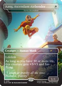 Aang, Ascendant Airbender - Serra Ascendant (Rainbow Foil) — Secret Lair Drop Series