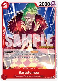 Bartolomeo — The Azure Sea's Seven Release Event Cards