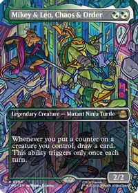 Mikey & Leo, Chaos & Order (Borderless) — Teenage Mutant Ninja Turtles