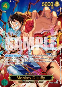 Monkey.D.Luffy (Red Bull Double Don!!) (Winner) (Textured) — One Piece Promotion Cards