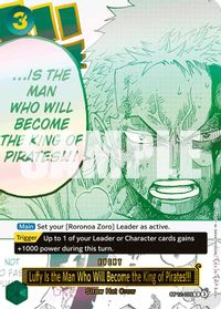 Luffy Is the Man Who Will Become the King of Pirates!!! (Japanese Version 3rd Anniversary Set) — One Piece Promotion Cards