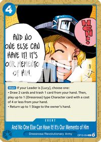 And No One Else Can Have It! It's Our Memento of Him — Adventure on Kami's Island