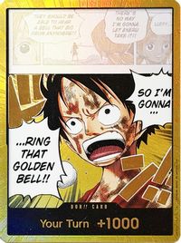 DON!! Card (Luffy) (Gold) — Adventure on Kami's Island