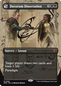 Decorum Dissertation (Borderless) — Secrets of Strixhaven