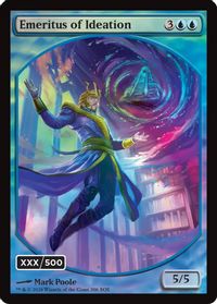 Emeritus of Ideation (Retro Frame) (Serial Numbered) (Double Rainbow Foil) — Secrets of Strixhaven