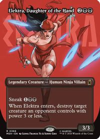 Elektra, Daughter of the Hand (Borderless) (0366) — Marvel Super Heroes