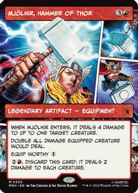 Mjolnir, Hammer of Thor (Borderless) (0303) — Marvel Super Heroes