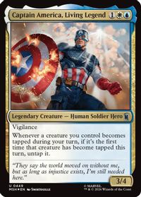 Captain America, Living Legend (Surge Foil) — Marvel Super Heroes