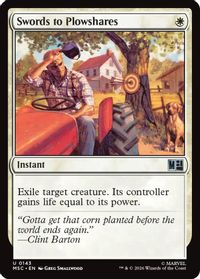 Swords to Plowshares (Surge Foil) — Commander: Marvel Super Heroes