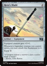 Hero's Blade (Surge Foil) — Commander: Marvel Super Heroes