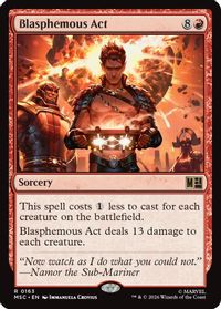 Blasphemous Act (Surge Foil) — Commander: Marvel Super Heroes