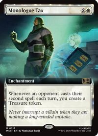 Monologue Tax (Extended Art) — Commander: Marvel Super Heroes