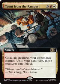 Taunt from the Rampart (Extended Art) — Commander: Marvel Super Heroes