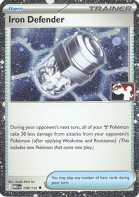 Iron Defender - 118/132 (Cosmos Holo) — Prize Pack Series Cards