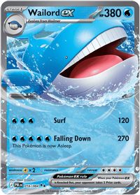 Wailord ex - 016/084 — ME05: Pitch Black