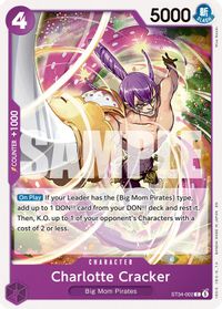 Charlotte Cracker — Starter Deck 34: PURPLE Charlotte Katakuri