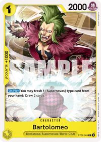 Bartolomeo — Starter Deck 36: YELLOW Eustass”Captain”Kid
