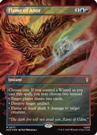 Flame of Anor (Borderless) (Surge Foil) — The Hobbit: Eternal-Legal