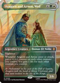 Aragorn and Arwen, Wed (Borderless) (Surge Foil) — The Hobbit: Eternal-Legal