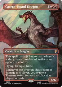 Cavern-Hoard Dragon (Borderless) (Surge Foil) — The Hobbit: Eternal-Legal
