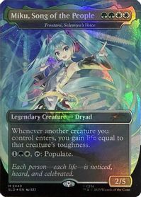 Miku, Song of the People - Trostani, Selesnya's Voice (Display Commander) - Thick Stock — Secret Lair Drop Series