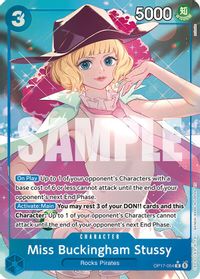 Miss Buckingham Stussy (Alternate Art) — The World's Strongest Warriors