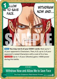 Withdraw Now and Allow Me to Save Face — The World's Strongest Warriors