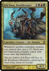 Sek'Kuar, Deathkeeper (Commander 2013) — Oversize Cards