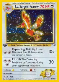 Lt. Surge's Fearow — Gym Heroes