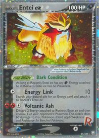 Rocket's Entei ex — EX Team Rocket Returns