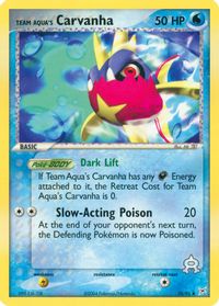 Team Aqua's Carvanha - 25/95 — EX Team Magma vs Team Aqua