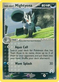 Team Aqua's Mightyena - 30/95 — EX Team Magma vs Team Aqua